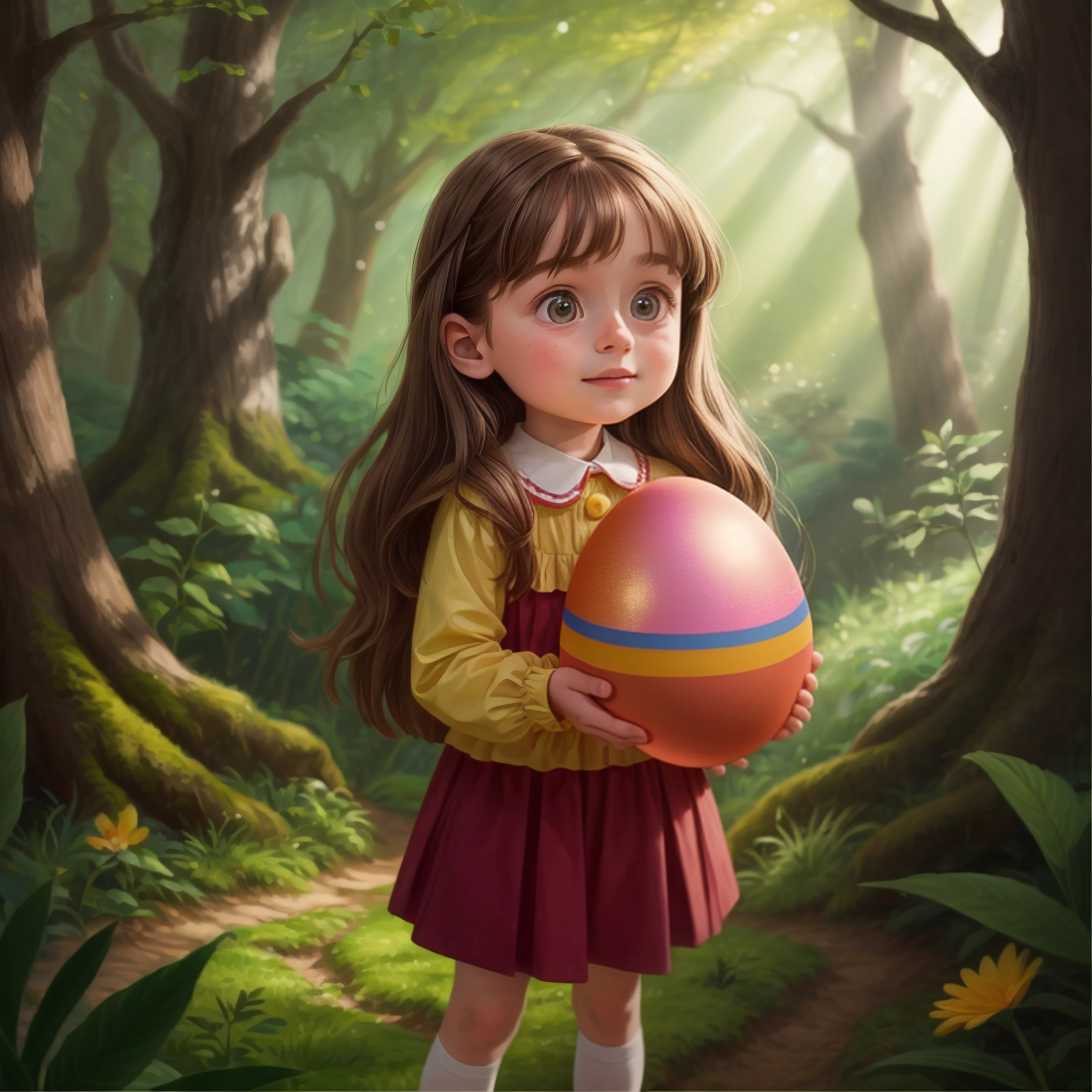 By the fire with baby dragon