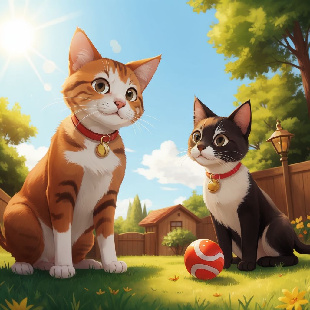 Cat Friends Learn to Share