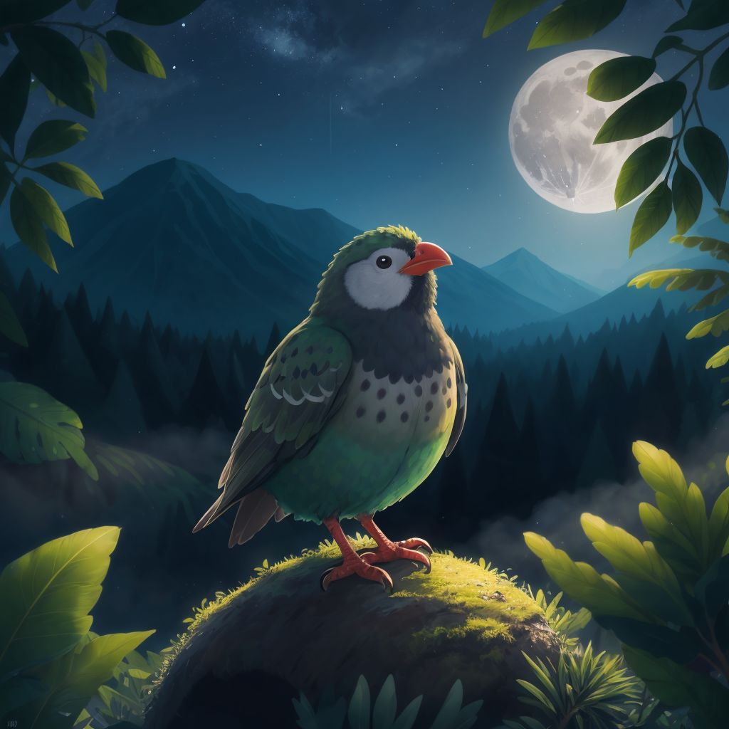 Kiri and Zaid meeting in the forest at night