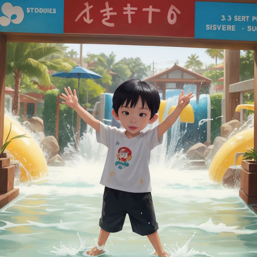 Morris goes to the water park